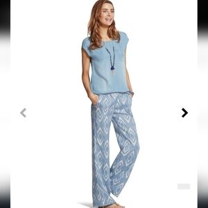 Chico's Blue Geometric Wide Leg Pants